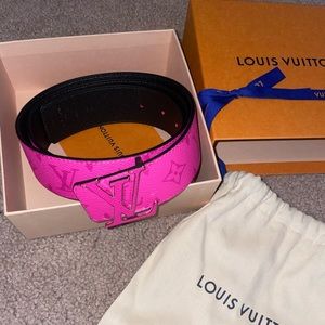 SOLD OFFLINE! Brand new Louis Vuitton fuschia belt size 95 limited edition.